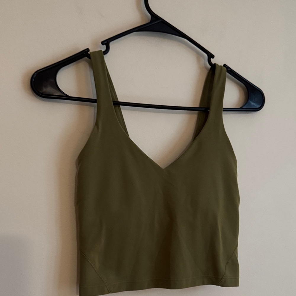 Lululemon Athletica Sage Green V-Neck Top